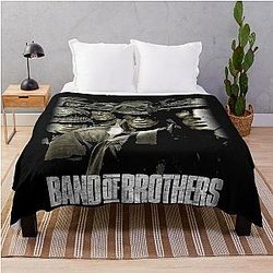 Band of Brothers Now I Am Lucky to Spend My Days Working to Tell News Stories WWII Soldiers Halloween Christmas Throw Blanket