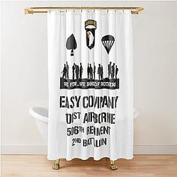 Easy Company 101st Airborne 506th Regiment Band of Brothers Shower Curtain