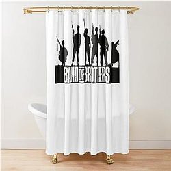 Band of Brothers Crest Fitted WWII Soldiers Shower Curtain