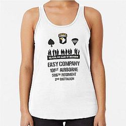 Easy Company 101st Airborne 506th Regiment Band of Brothers Racerback Tank Top
