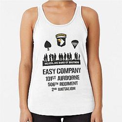 Easy 101st Airborne 506th Regiment Band of Brothers Racerback Tank Top