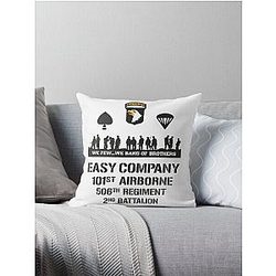 Easy 101st Airborne 506th Regiment of Band Brothers Throw Pillow