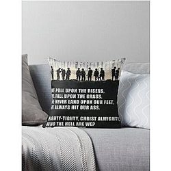 Band of Brothers Airborne Infantry Throw Pillow