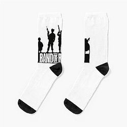Band of Brothers Crest Fitted WWII Soldiers Halloween Christmas Socks