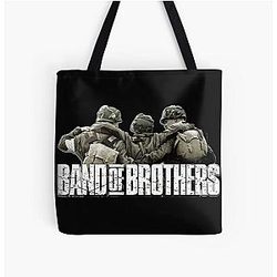 Band of Brothers Old Movie Print Tote Bag