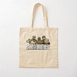Band of Brothers History WWII soldiers Cotton Tote Bag