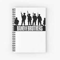 Band of Brothers Crest Fitted wwii soldiers Spiral Notebook