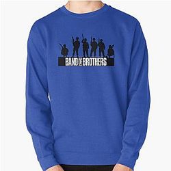 Band of Brothers Crest Fitted wwii soldiers Pullover Sweatshirt
