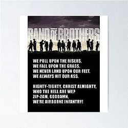 Band of Brothers Airborne WWII soldiers poster