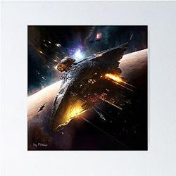 Battlestar Galactica Artwork by Pitasso Poster