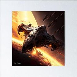 Battlestar Galactica Artwork by Pitasso Poster