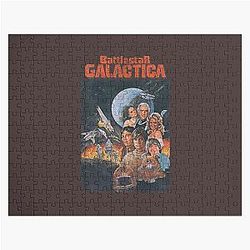 Vintage Distressed Battlestar Galactica T-Shirt Puzzle