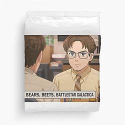 Bears, Beets, Battlestar Galactica – The Office Anime Style Duvet Cover