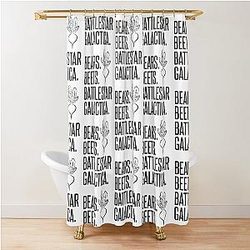 Bears Beets Battlestar Galactica Bubble Shower Curtain