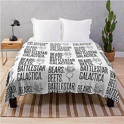 Bears Beets Battlestar Galactica Bubble Free Throw Blanket