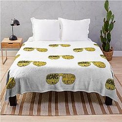 bears, beets, Battlestar Galactica -Glasses Throw Blanket