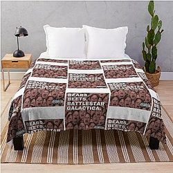 Dwight - beets, Battlestar Galactica Throw Blanket