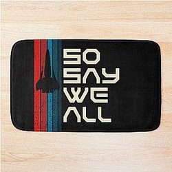 Retro Viper So Say We All Battlestar Galactica Bath Mat