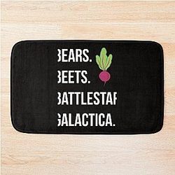 Bears. Beets. Battlestar Galactica. The Office Bath Mat