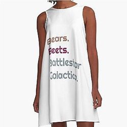Bears Beets Battlestar Galactica A-Line Dress
