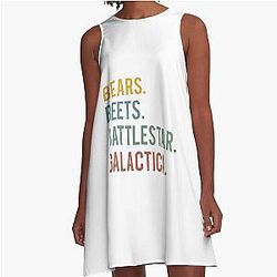 Font bears beets Battlestar Galactica A-Line Dress