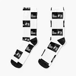 Black and white bears, beets, Battlestar Galactica socks