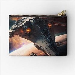 Battlestar Galactica Artwork by Pitasso Zipper Pouch