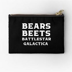 Bears Beets Battlestar Galactica Shirt - The Office Jim Halpert Dwight Schrute Funny Office Swe Zipper Pouch
