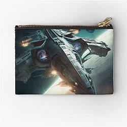 Battlestar Galactica Artwork by Pitasso Zipper Pouch