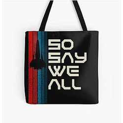 Retro Viper - So Say We All Battlestar Galactica All Over Print Tote Bag
