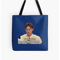Bears beets Battlestar Galactica The Office All Over Print Tote Bag