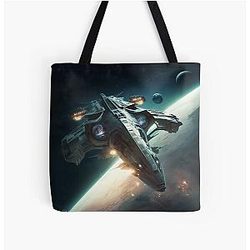 Battlestar Galactica Artwork by Pitasso All Over Print Tote Bag