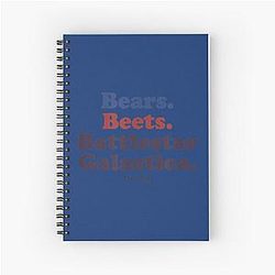 Bears. Beets. Battlestar Galactica Spiral Notebook