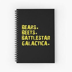 Bears Beets Battlestar Galactica Spiral Notebook