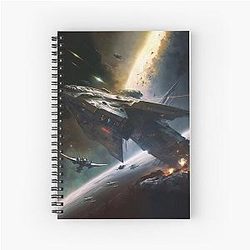 Battlestar Galactica Artwork Spiral Notebook by Pitasso