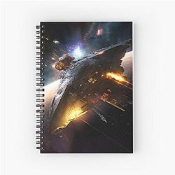 Battlestar Galactica Artwork by Pitasso Spiral Notebook