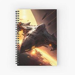 Battlestar Galactica Artwork Spiral Notebook by Pitasso