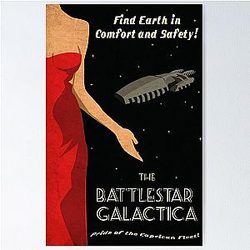 Vintage Battlestar Galactica Travel Poster