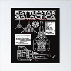 Battlestar Galactica Colonial Viper Poster