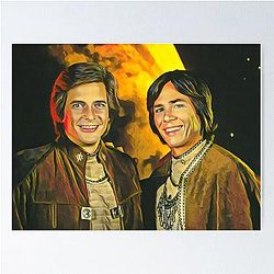 Apollo and Starbuck Battlestar Galactica Poster