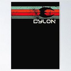 Retro Cylon Raider Battlestar Galactica Poster