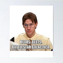 Bears Battlestar Galactica The Office Poster