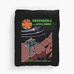 Affiche du corps militaire de l'Alliance Battletech Defenders of the Outer Sphere Duvet Cover