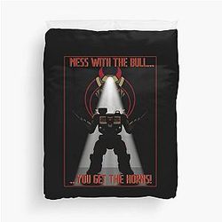 Battletech Affiche des Forces de Défense Tauroise Mess avec la couverture de duvet de taureau
