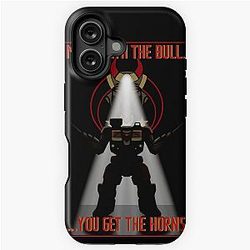Affiche des Forces de défense tauriennes Battletech Mess avec le taureau iPhone Tough Case