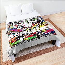 Battletech Sticker Bomb Comforter