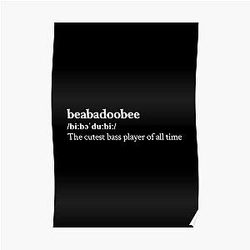Beabadoobee Aesthetic Cute Quote Lyrics Black Poster RB1007