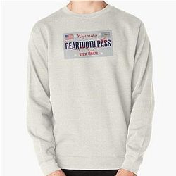 Beartooth Pass US 212 Cyclist Motorcycle RV Licence Plate Sticker & T-Shirt 01 Pullover Sweatshirt RB0211