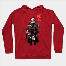 My Hero Academia Hoodies – Red Kirishima and Bakugou Pullover Hoodies
