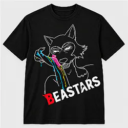 Beastars Legoshi King of Hearts Playing Card Graphic T-Shirt NTT1410 Beastars T-Shirts